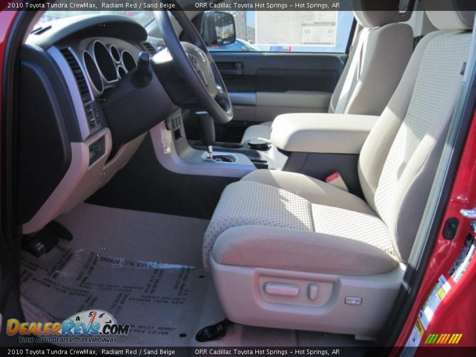 2010 Toyota Tundra CrewMax Radiant Red / Sand Beige Photo #12