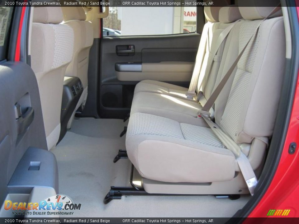 2010 Toyota Tundra CrewMax Radiant Red / Sand Beige Photo #13
