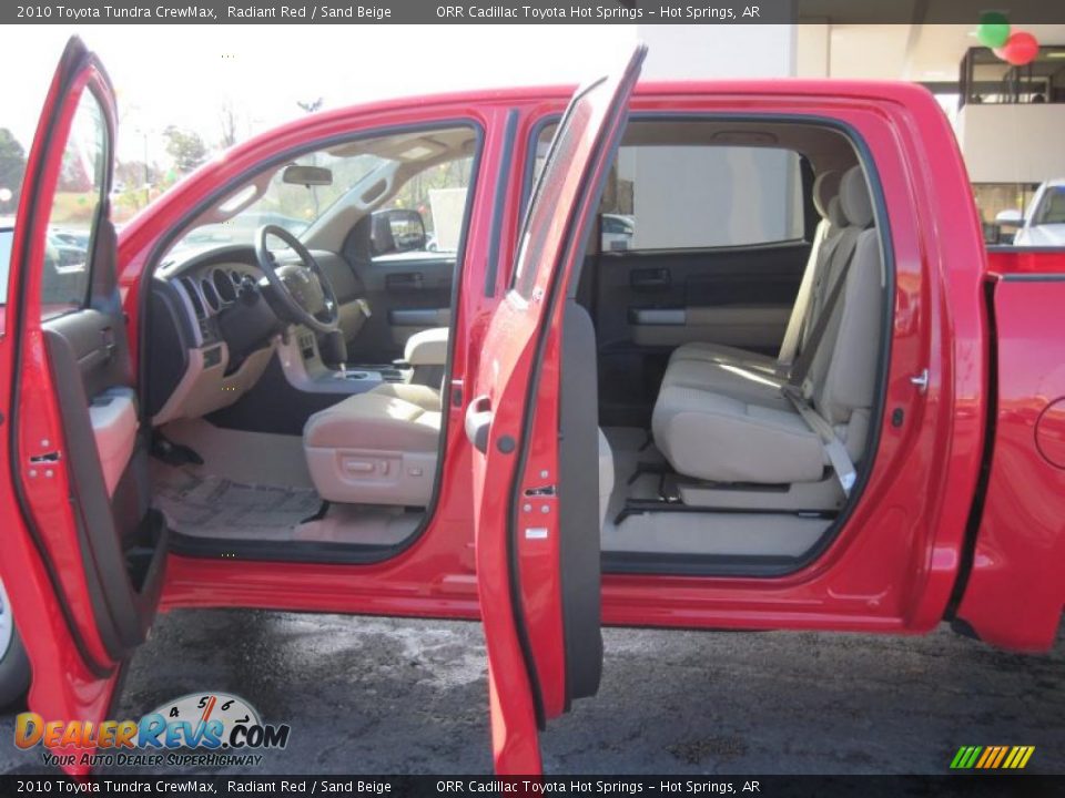 2010 Toyota Tundra CrewMax Radiant Red / Sand Beige Photo #14