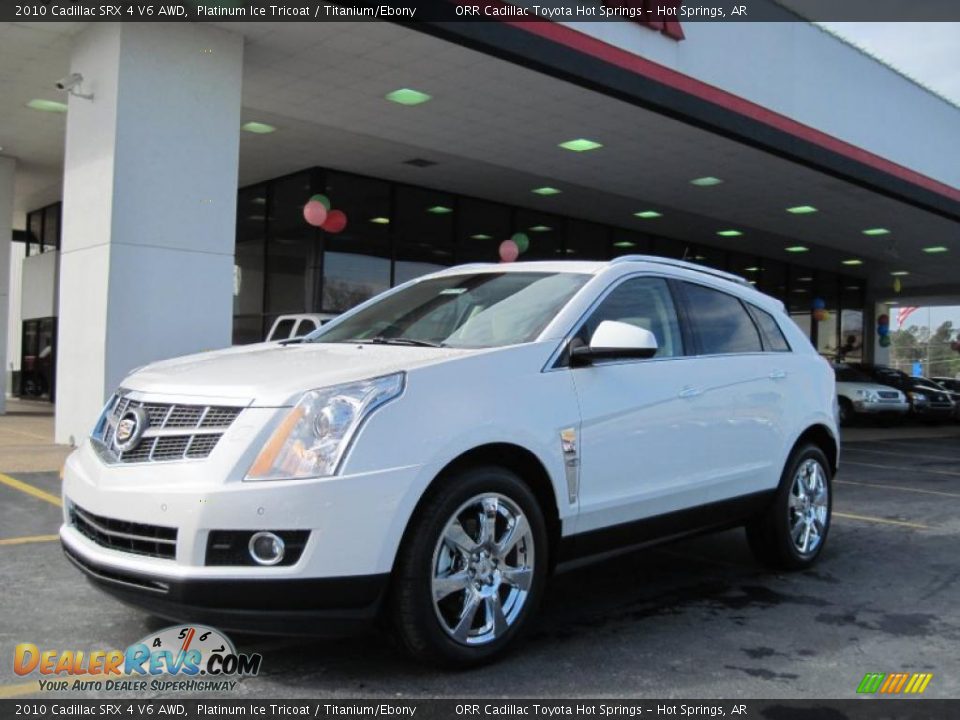 2010 Cadillac SRX 4 V6 AWD Platinum Ice Tricoat / Titanium/Ebony Photo #1