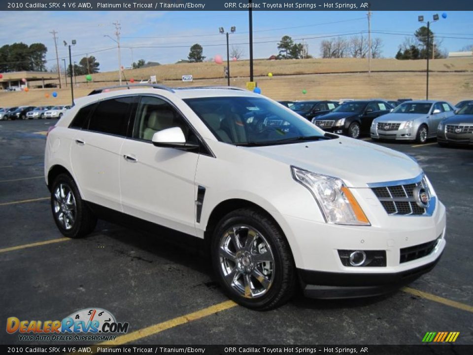 2010 Cadillac SRX 4 V6 AWD Platinum Ice Tricoat / Titanium/Ebony Photo #2