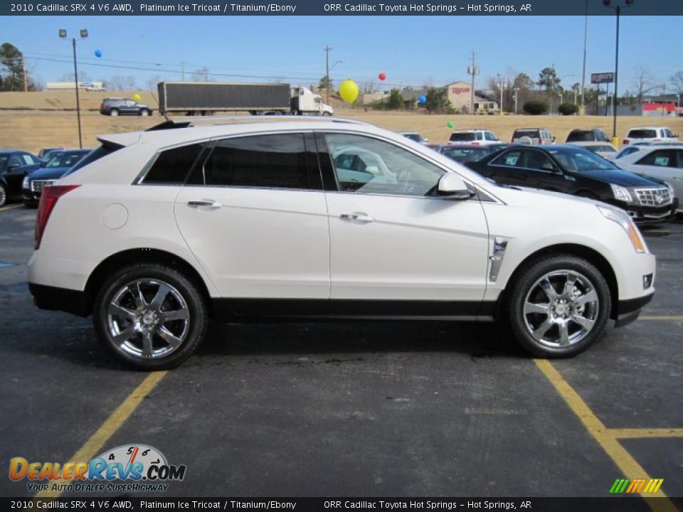 2010 Cadillac SRX 4 V6 AWD Platinum Ice Tricoat / Titanium/Ebony Photo #3