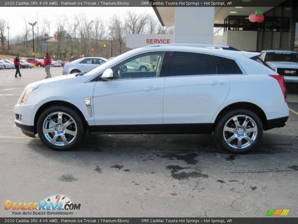 2010 Cadillac SRX 4 V6 AWD Platinum Ice Tricoat / Titanium/Ebony Photo #4