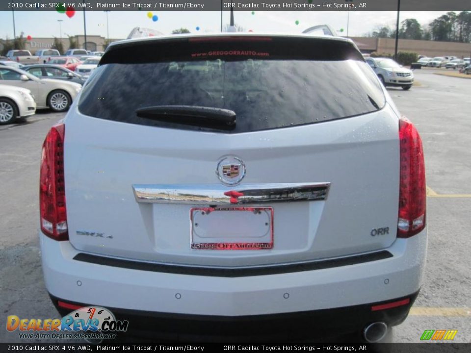 2010 Cadillac SRX 4 V6 AWD Platinum Ice Tricoat / Titanium/Ebony Photo #6