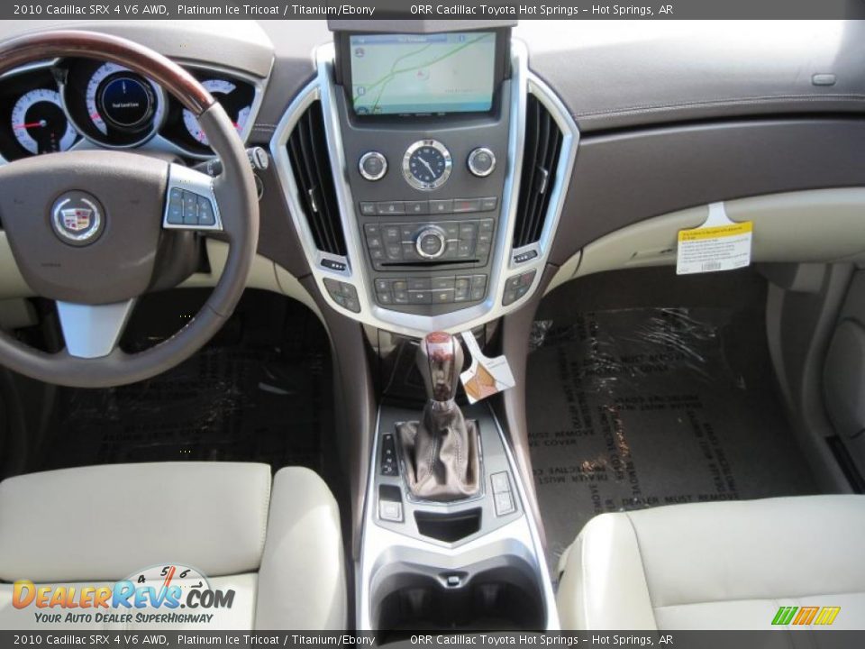 2010 Cadillac SRX 4 V6 AWD Platinum Ice Tricoat / Titanium/Ebony Photo #9