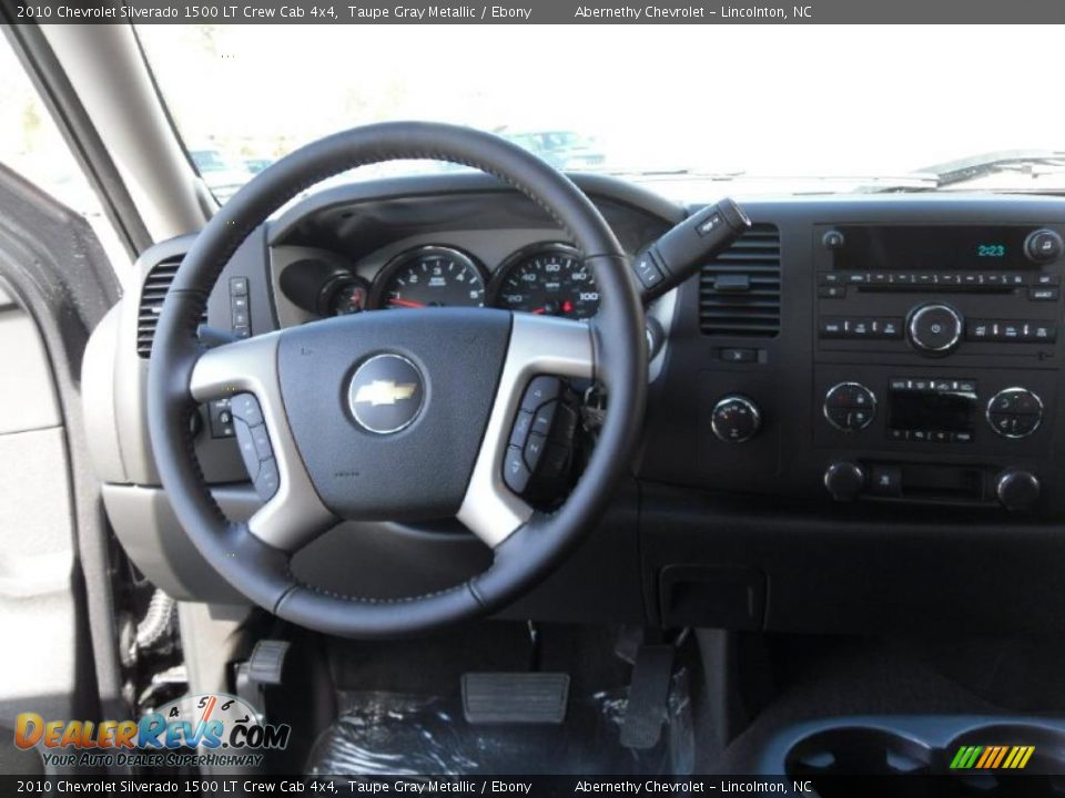 2010 Chevrolet Silverado 1500 LT Crew Cab 4x4 Taupe Gray Metallic / Ebony Photo #14