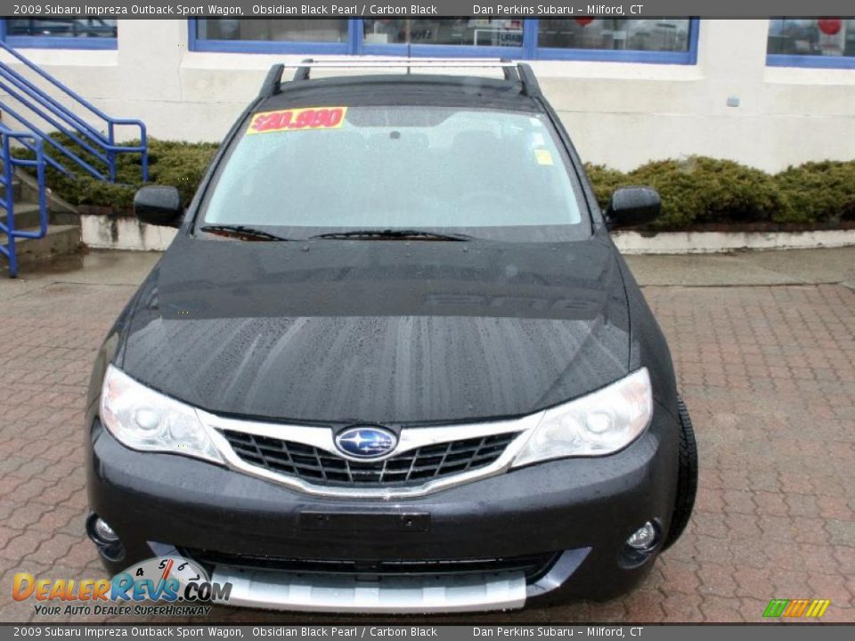 2009 Subaru Impreza Outback Sport Wagon Obsidian Black Pearl / Carbon Black Photo #2