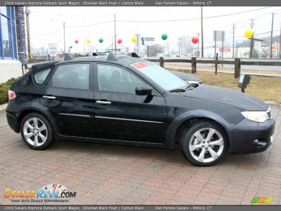 2009 Subaru Impreza Outback Sport Wagon Obsidian Black Pearl / Carbon Black Photo #4