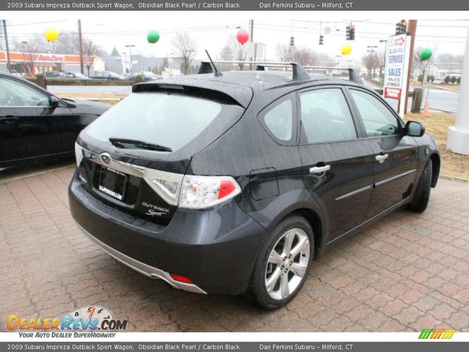 2009 Subaru Impreza Outback Sport Wagon Obsidian Black Pearl / Carbon Black Photo #5