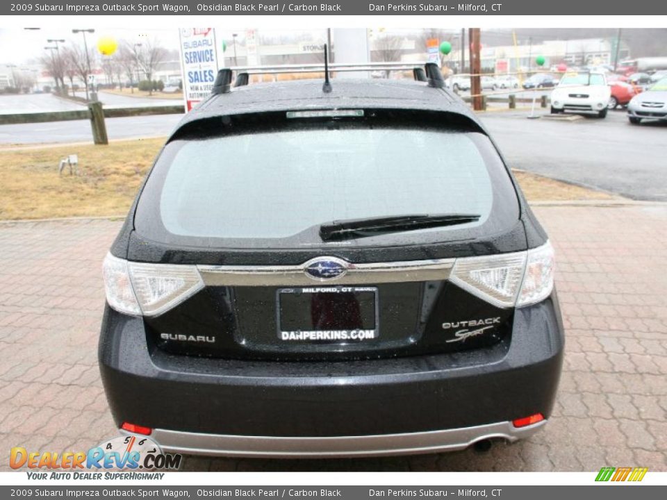 2009 Subaru Impreza Outback Sport Wagon Obsidian Black Pearl / Carbon Black Photo #6
