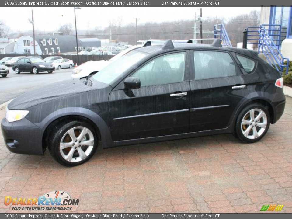 2009 Subaru Impreza Outback Sport Wagon Obsidian Black Pearl / Carbon Black Photo #9