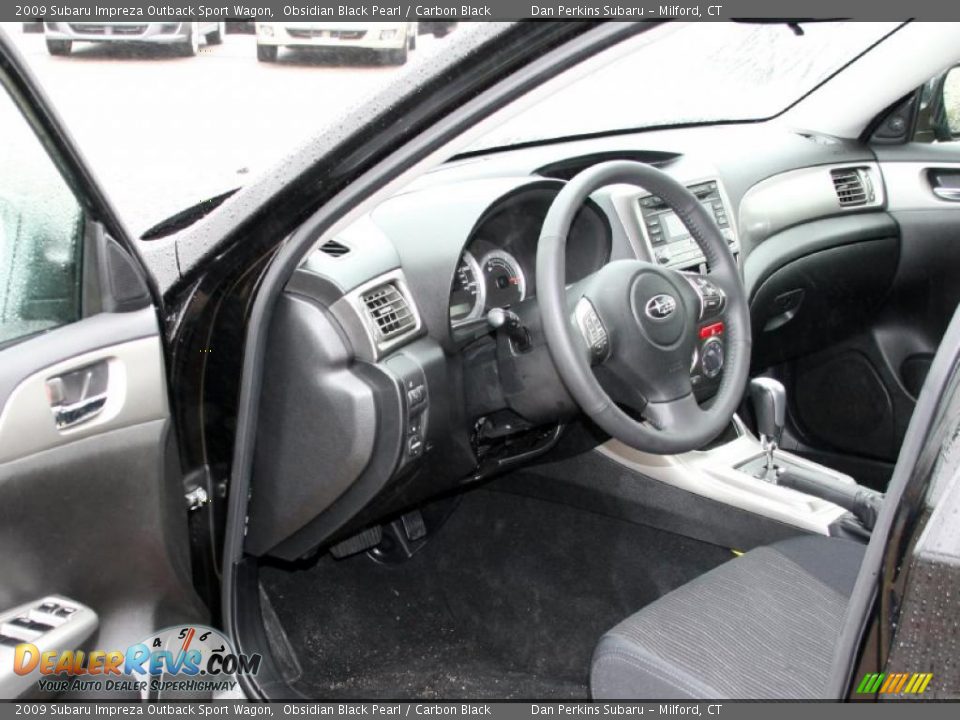 2009 Subaru Impreza Outback Sport Wagon Obsidian Black Pearl / Carbon Black Photo #10