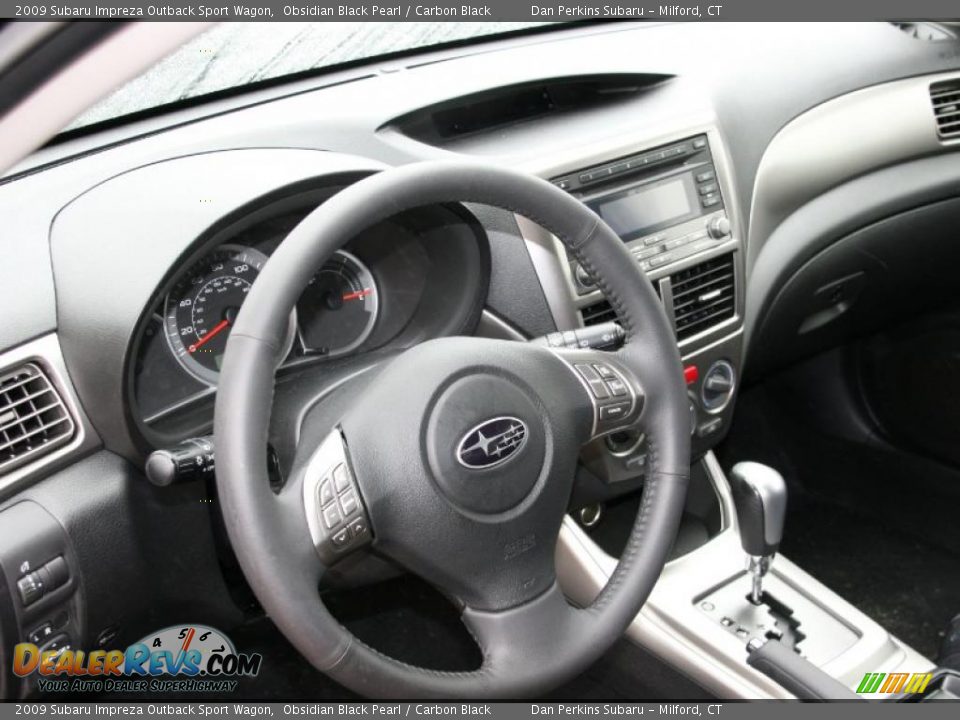 2009 Subaru Impreza Outback Sport Wagon Obsidian Black Pearl / Carbon Black Photo #11