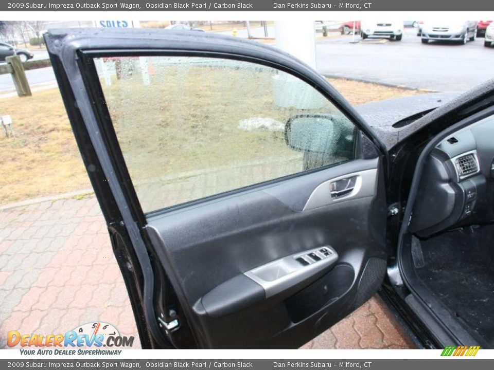 2009 Subaru Impreza Outback Sport Wagon Obsidian Black Pearl / Carbon Black Photo #13