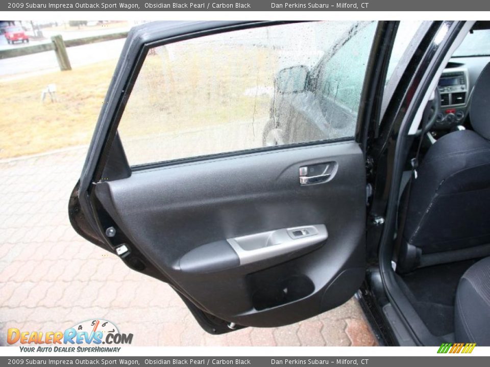 2009 Subaru Impreza Outback Sport Wagon Obsidian Black Pearl / Carbon Black Photo #14