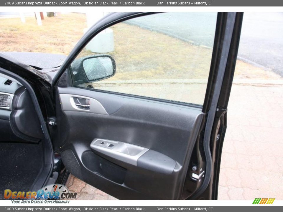 2009 Subaru Impreza Outback Sport Wagon Obsidian Black Pearl / Carbon Black Photo #16