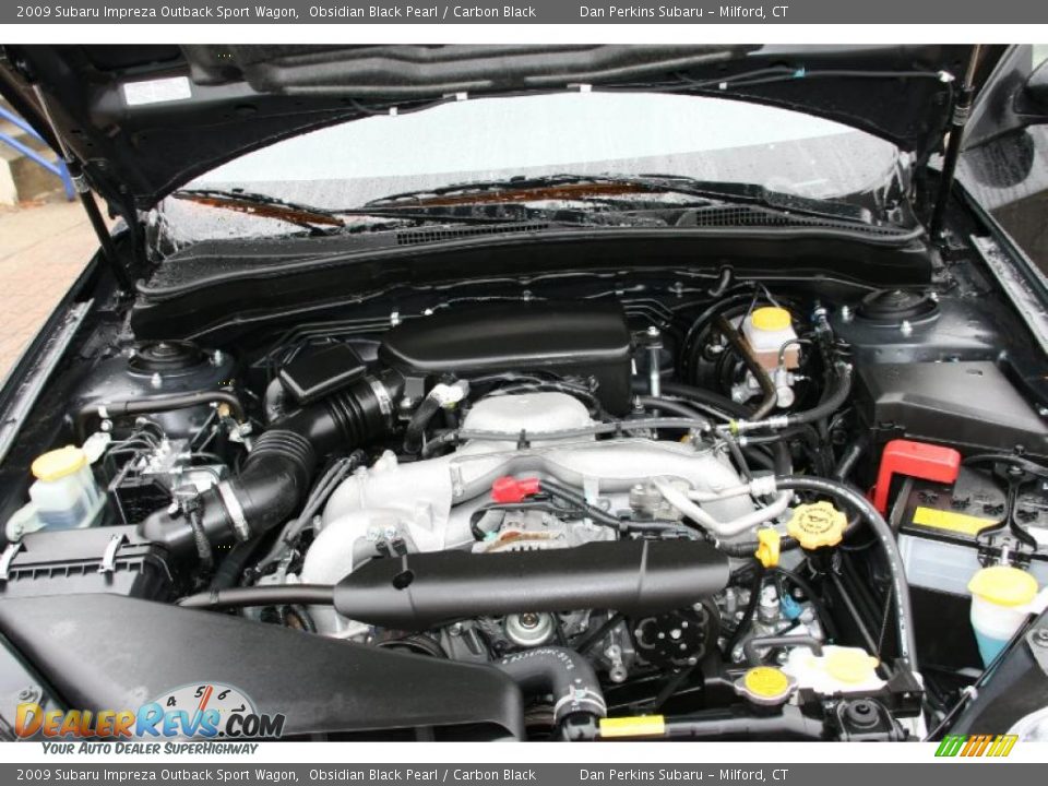2009 Subaru Impreza Outback Sport Wagon Obsidian Black Pearl / Carbon Black Photo #25