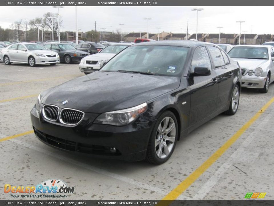 2007 BMW 5 Series 550i Sedan Jet Black / Black Photo #1