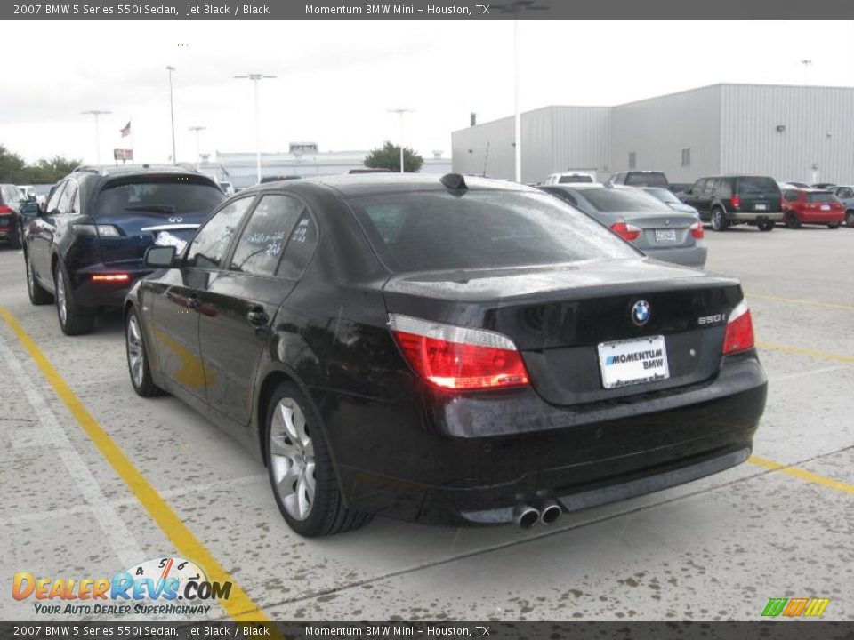 2007 BMW 5 Series 550i Sedan Jet Black / Black Photo #2