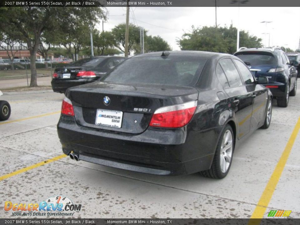 2007 BMW 5 Series 550i Sedan Jet Black / Black Photo #3