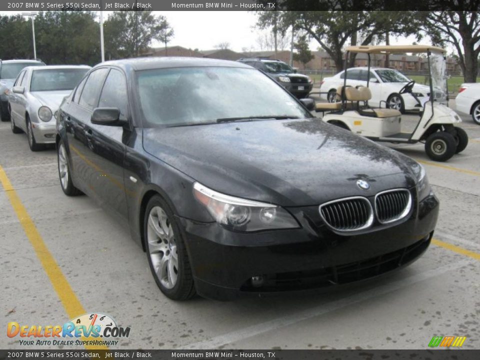 2007 BMW 5 Series 550i Sedan Jet Black / Black Photo #4