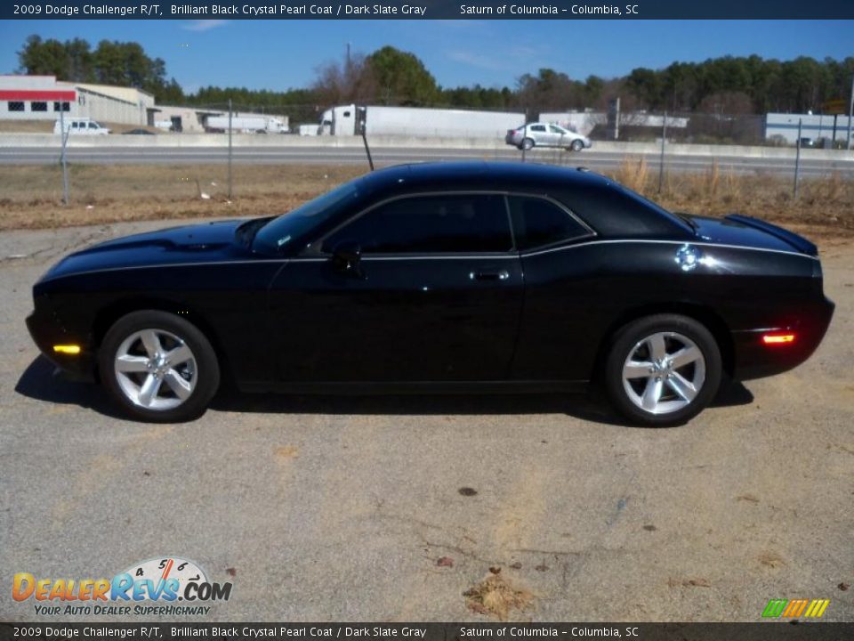 2009 Dodge Challenger R/T Brilliant Black Crystal Pearl Coat / Dark Slate Gray Photo #5