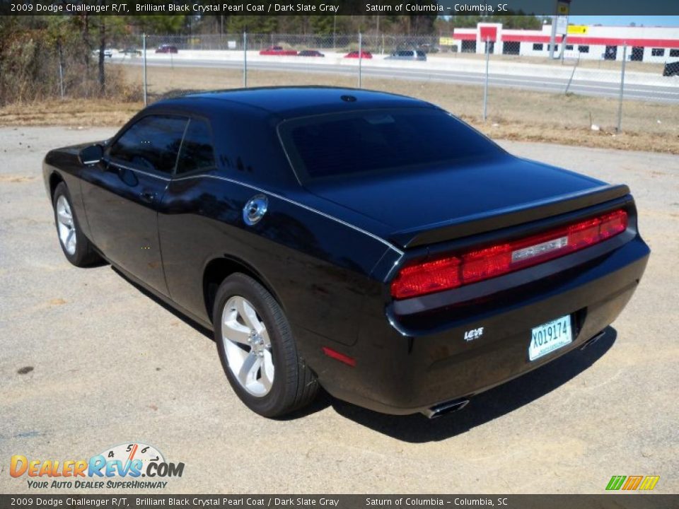 2009 Dodge Challenger R/T Brilliant Black Crystal Pearl Coat / Dark Slate Gray Photo #6