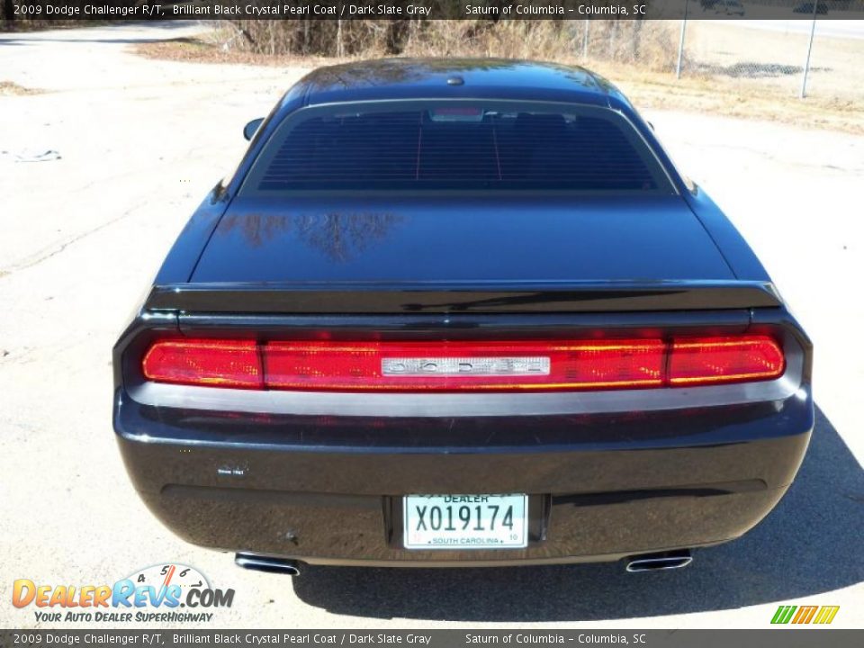 2009 Dodge Challenger R/T Brilliant Black Crystal Pearl Coat / Dark Slate Gray Photo #7