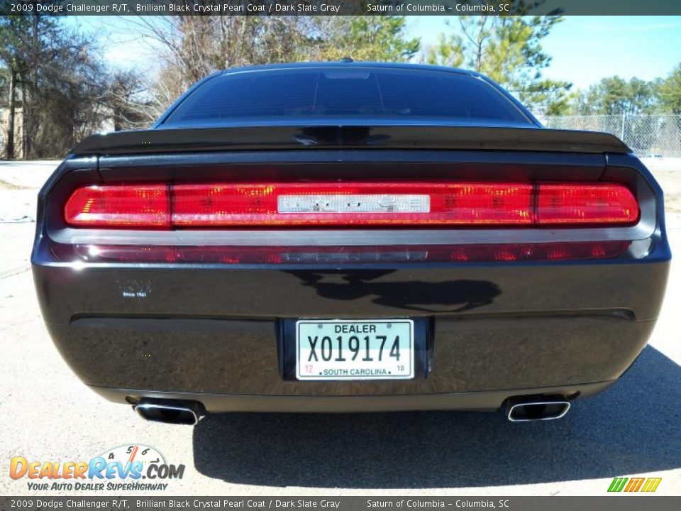 2009 Dodge Challenger R/T Brilliant Black Crystal Pearl Coat / Dark Slate Gray Photo #8