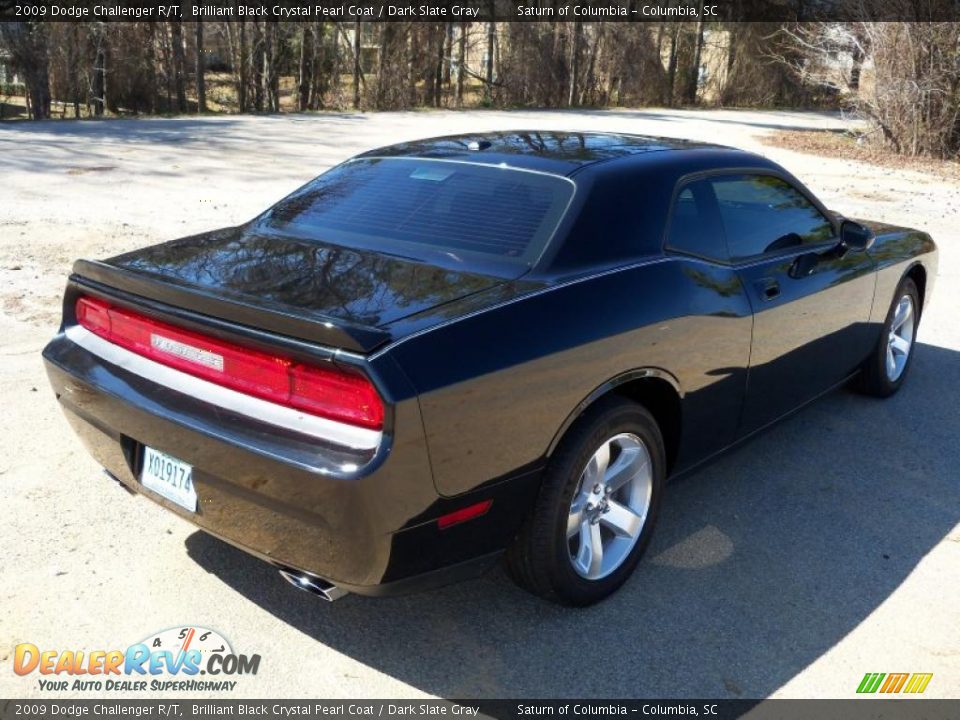 2009 Dodge Challenger R/T Brilliant Black Crystal Pearl Coat / Dark Slate Gray Photo #9