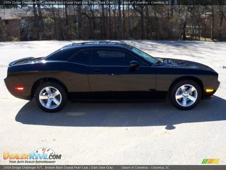 2009 Dodge Challenger R/T Brilliant Black Crystal Pearl Coat / Dark Slate Gray Photo #10