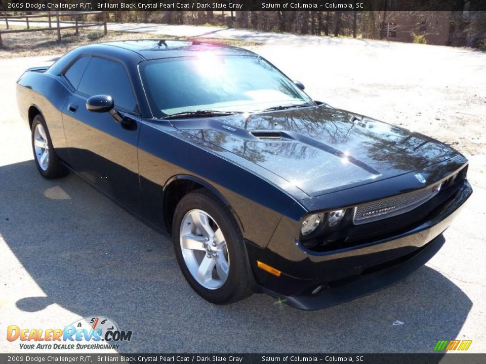2009 Dodge Challenger R/T Brilliant Black Crystal Pearl Coat / Dark Slate Gray Photo #11