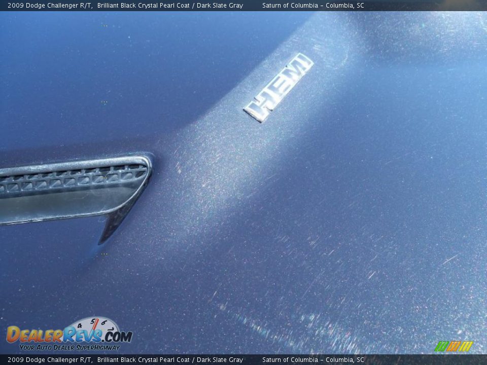 2009 Dodge Challenger R/T Brilliant Black Crystal Pearl Coat / Dark Slate Gray Photo #12
