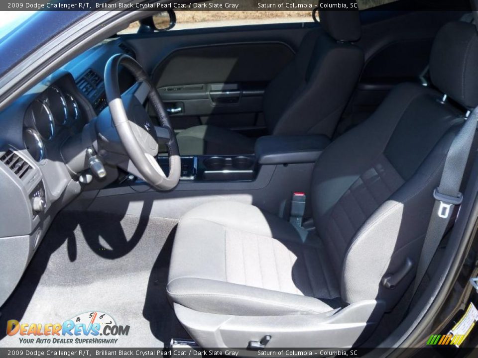 2009 Dodge Challenger R/T Brilliant Black Crystal Pearl Coat / Dark Slate Gray Photo #22