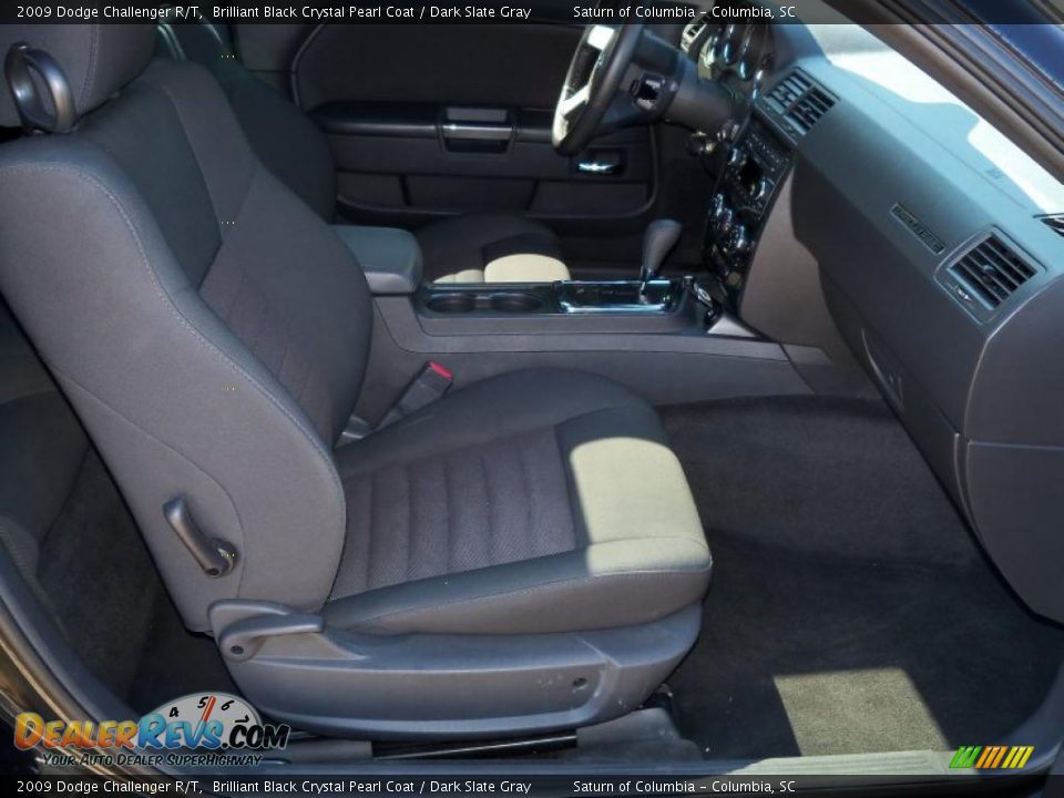 2009 Dodge Challenger R/T Brilliant Black Crystal Pearl Coat / Dark Slate Gray Photo #24
