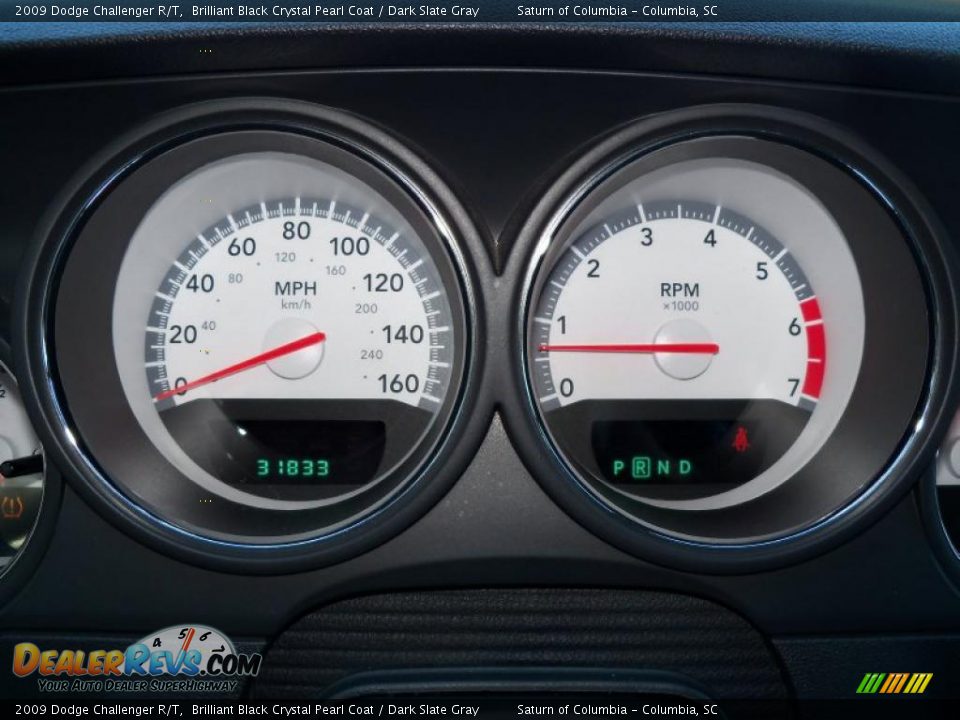 2009 Dodge Challenger R/T Brilliant Black Crystal Pearl Coat / Dark Slate Gray Photo #28