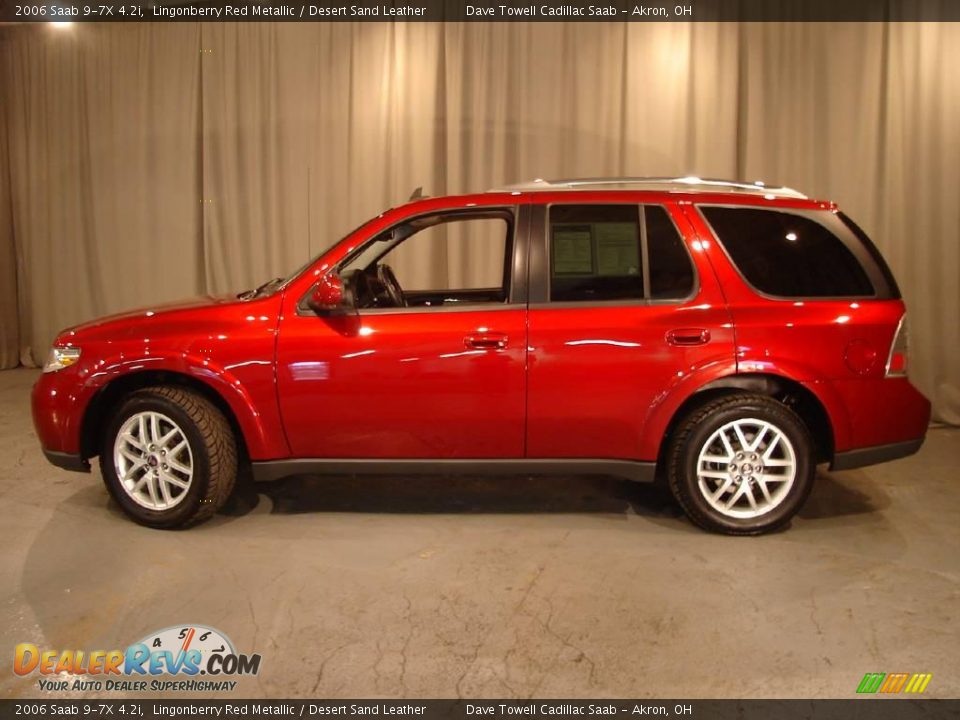 2006 Saab 9-7X 4.2i Lingonberry Red Metallic / Desert Sand Leather Photo #2