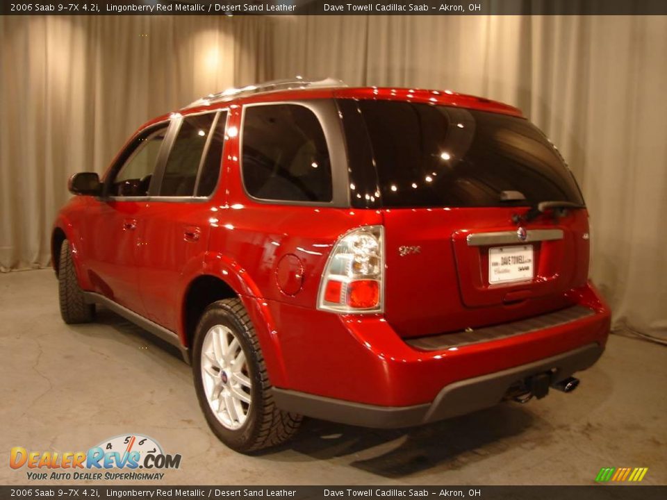 2006 Saab 9-7X 4.2i Lingonberry Red Metallic / Desert Sand Leather Photo #3