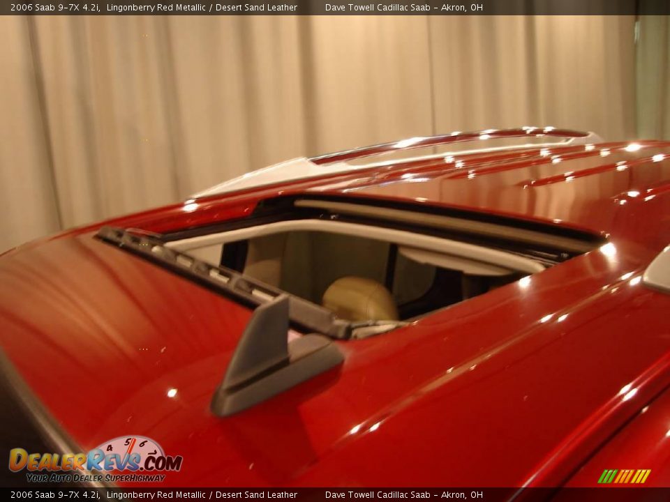 2006 Saab 9-7X 4.2i Lingonberry Red Metallic / Desert Sand Leather Photo #9