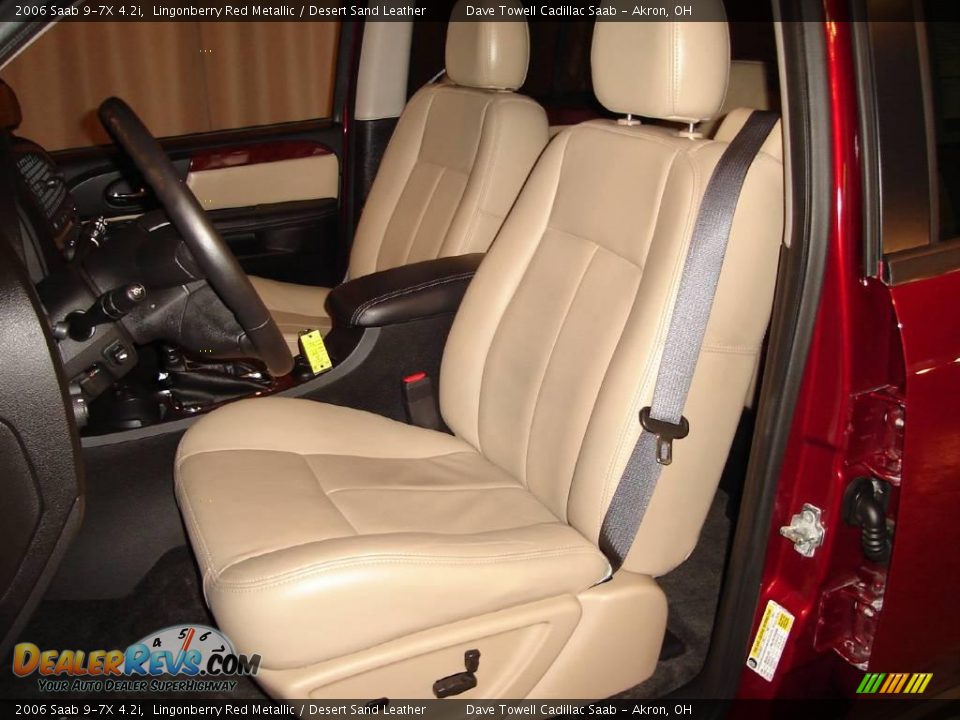2006 Saab 9-7X 4.2i Lingonberry Red Metallic / Desert Sand Leather Photo #12