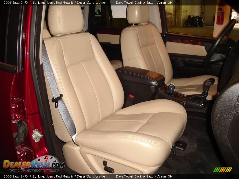 2006 Saab 9-7X 4.2i Lingonberry Red Metallic / Desert Sand Leather Photo #13