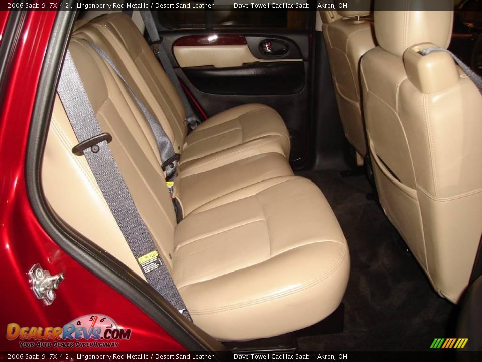 2006 Saab 9-7X 4.2i Lingonberry Red Metallic / Desert Sand Leather Photo #14