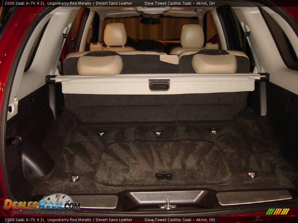 2006 Saab 9-7X 4.2i Lingonberry Red Metallic / Desert Sand Leather Photo #16