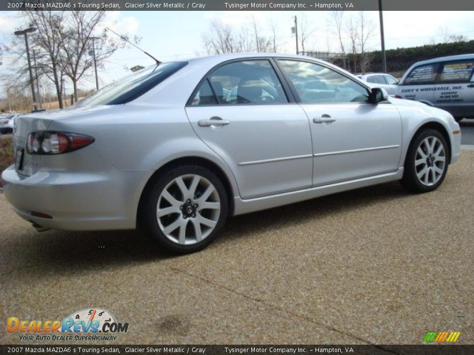 2007 Mazda MAZDA6 s Touring Sedan Glacier Silver Metallic / Gray Photo #4