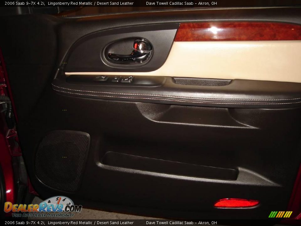 2006 Saab 9-7X 4.2i Lingonberry Red Metallic / Desert Sand Leather Photo #20