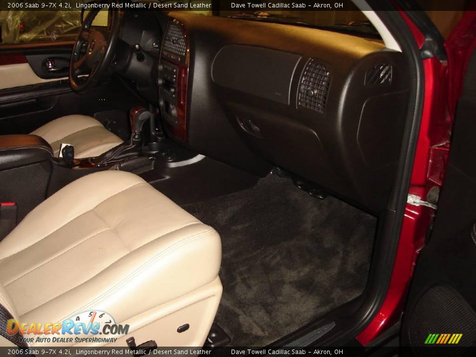 2006 Saab 9-7X 4.2i Lingonberry Red Metallic / Desert Sand Leather Photo #21