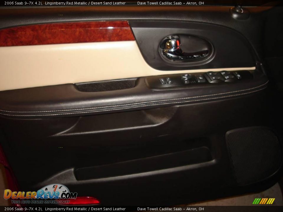 2006 Saab 9-7X 4.2i Lingonberry Red Metallic / Desert Sand Leather Photo #22