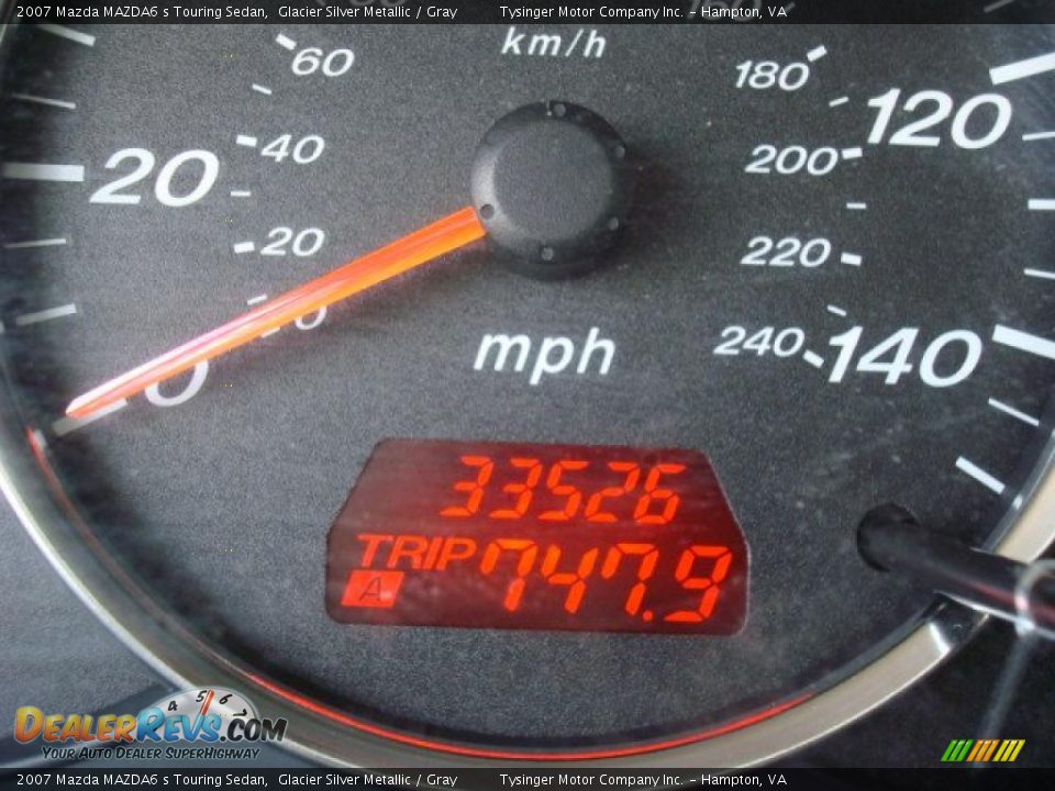 2007 Mazda MAZDA6 s Touring Sedan Glacier Silver Metallic / Gray Photo #14