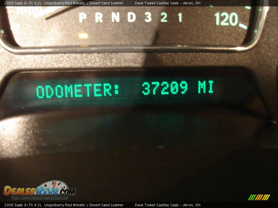 2006 Saab 9-7X 4.2i Lingonberry Red Metallic / Desert Sand Leather Photo #24