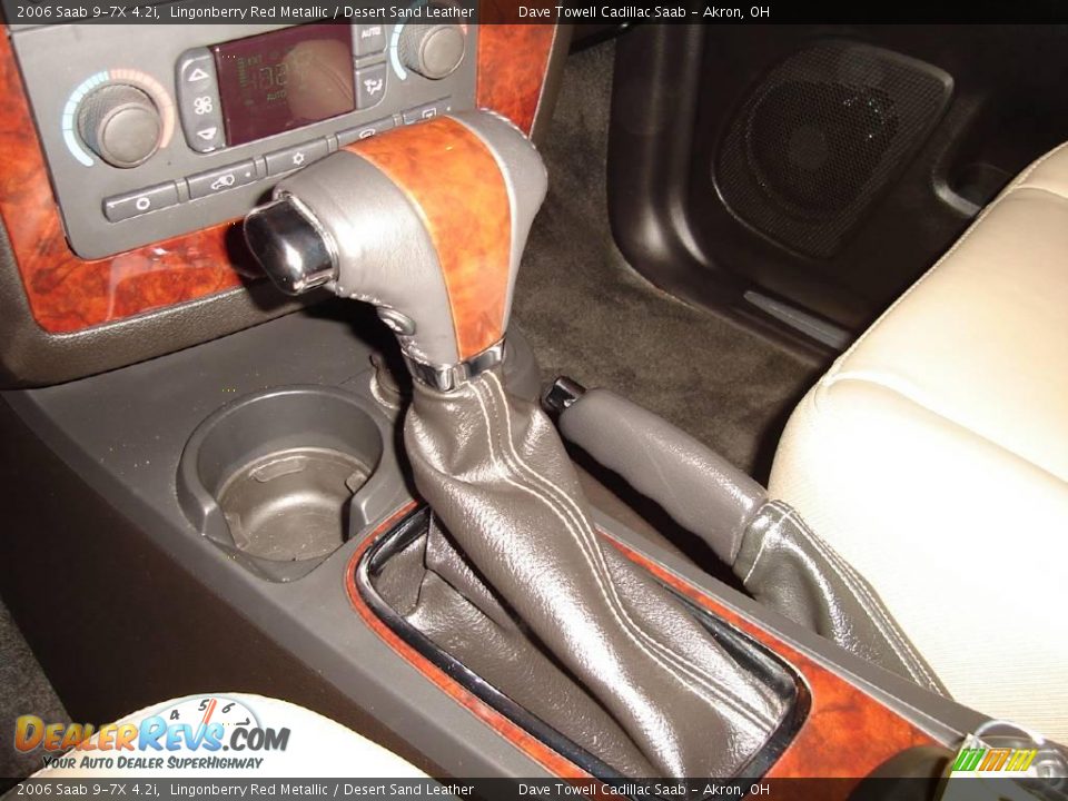 2006 Saab 9-7X 4.2i Lingonberry Red Metallic / Desert Sand Leather Photo #27